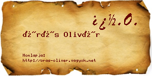 Órás Olivér névjegykártya